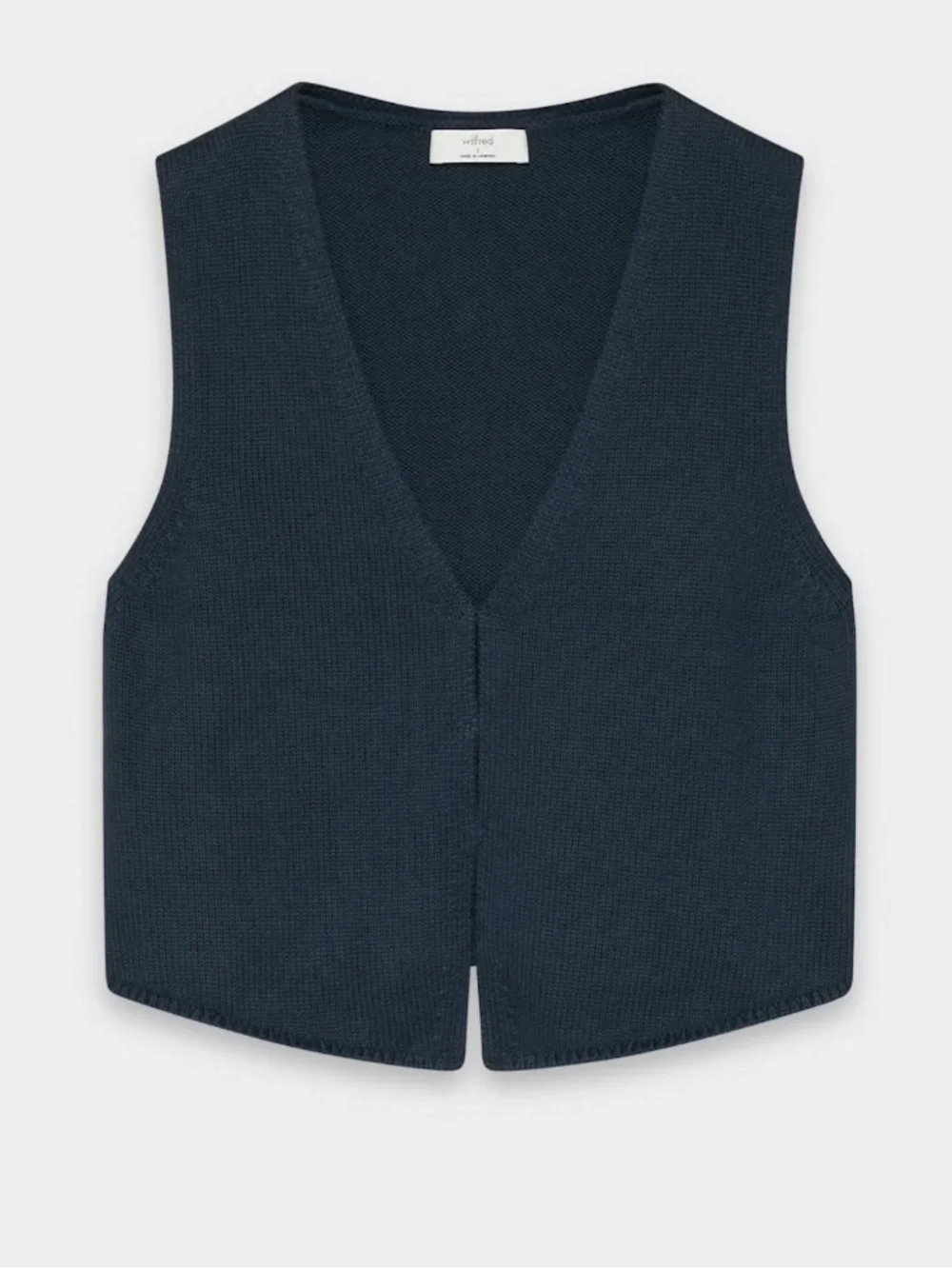 Aritzia Admiral Cotton Charm Navy Basque Sweater Vest - Picture 4 of 8